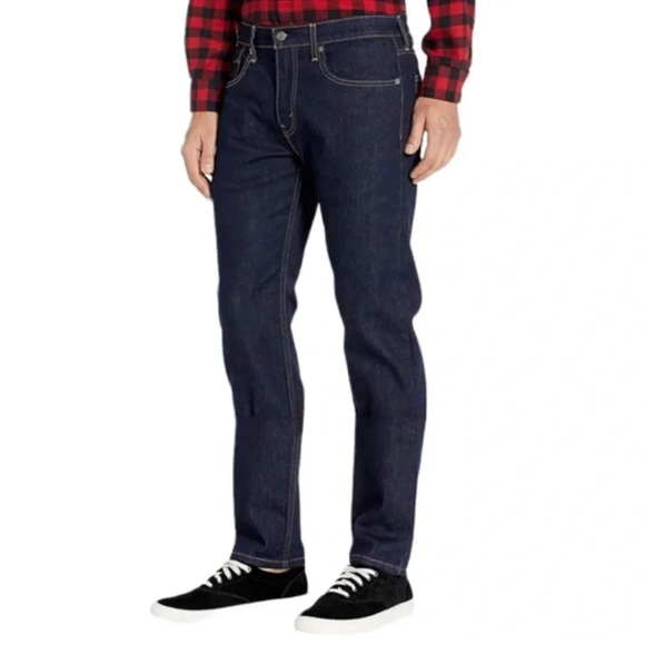 NWT Levi's Men's 502 Taper Stretch Dark Wash Jeans - Picture 1 of 4